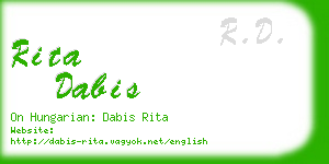 rita dabis business card